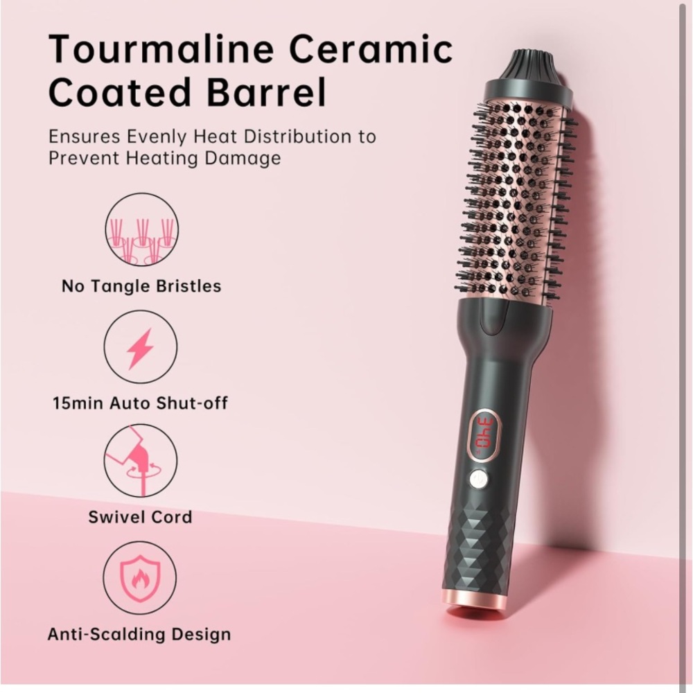 Thermal Brush for Blowout Look,1.5Inch Negative Ion Heated Round Brush